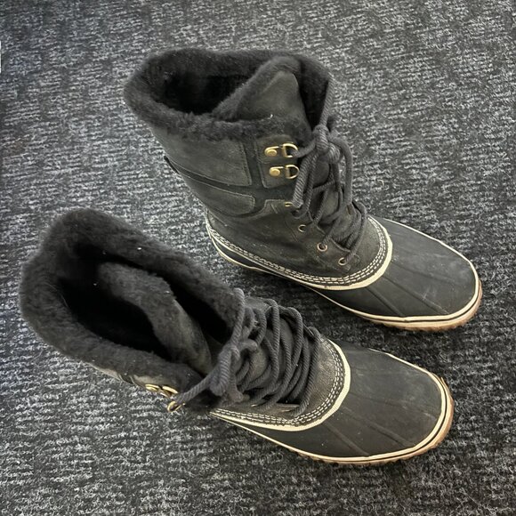 Black WindRiver Winter Boots Lined Waterproof Warm Size 9 - Picture 2 of 5